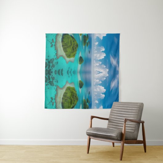 "Inseln der Ruhe: Tropisches Archipel Wandteppich (Beispiel (Horizontal))