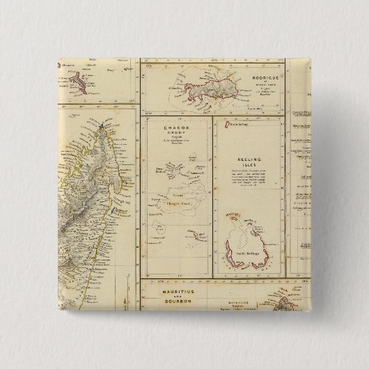 Inseln des Indischen Ozeans Button (Vorderseite)