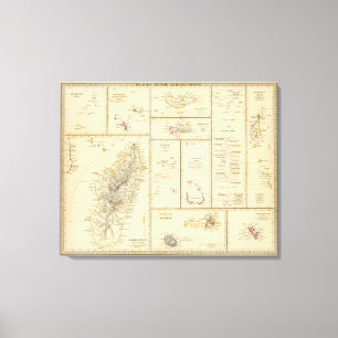 Inseln des Indischen Ozeans Leinwanddruck