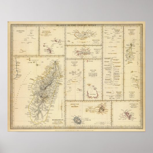 Inseln des Indischen Ozeans Poster (Vorne)