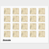 Inseln des Indischen Ozeans Quadratischer Aufkleber (Blatt)