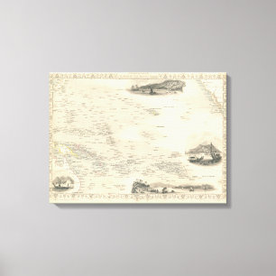 Inseln des Polynesiens   im Pazifischen Ozean Leinwanddruck