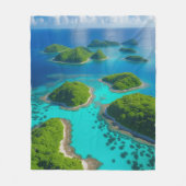 "Inseln im Himmel: Gemütliche Ozeanflucht Fleecedecke (Vorderseite)