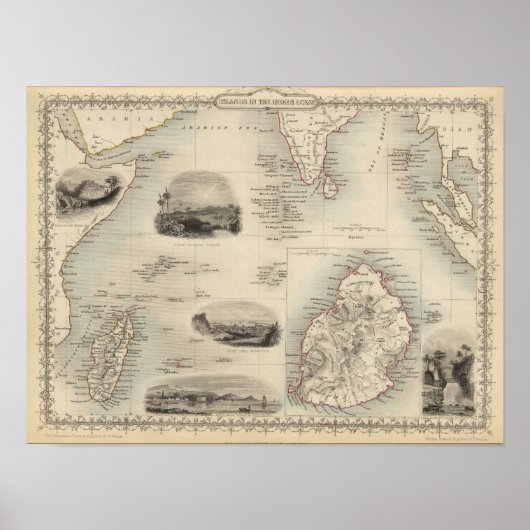 Inseln im Indischen Ozean Poster (Vorne)