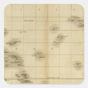 Inseln im Pazifik Quadratischer Aufkleber