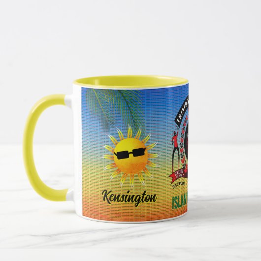 Inseln im Sun Trinbago Souvenir Tasse (Links)