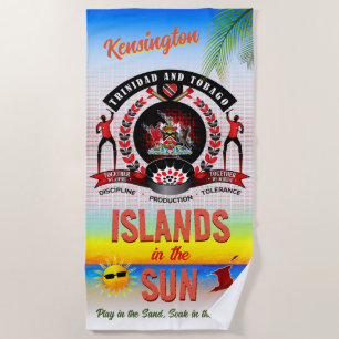 Inseln in der Sonne Trinbago Souvenir Strandtuch