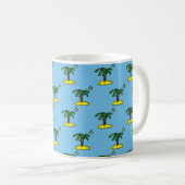 Inseln mit Palm Trees Muster Kaffeetasse (VorderseiteRechts)