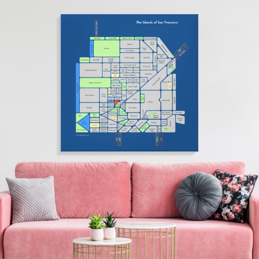 Inseln SF, 2'x2' gespannte Leinwand (Insitu (Wohnzimmer))