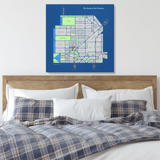 Inseln SF, 2'x2' gespannte Leinwand (Insitu (Schlafzimmer))