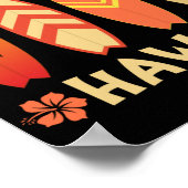 Inseln Vintag Souvenir Aloha Hawaii Surfing Poster (Ecke)