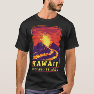 Inseln Vintag Souvenir Hawaii Vulkaninseln T-Shirt