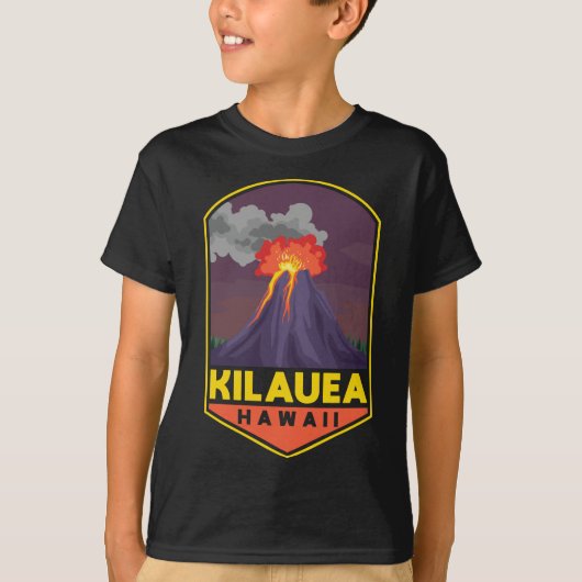 Inseln Vintag Souvenir Kilauea Hawaii Vulkan T-Shirt (Vorderseite)