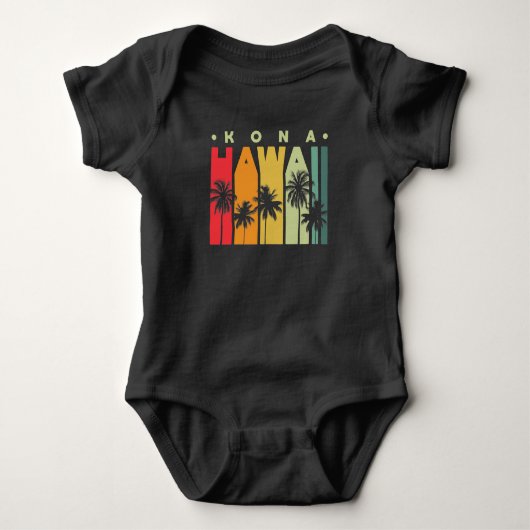 Inseln Vintag Souvenir Kona Hawaii Baby Strampler (Vorderseite)