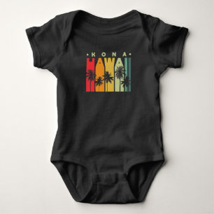 Inseln Vintage-Souvenir Kona Hawaii Baby Strampler