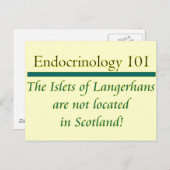 Inseln von Langerhans Postkarte (Vorne/Hinten)