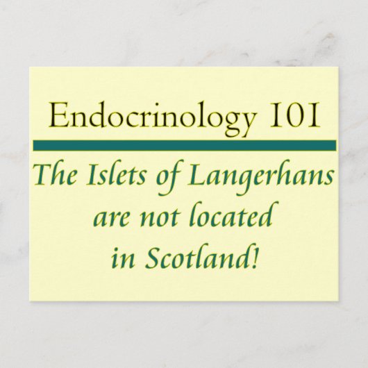 Inseln von Langerhans Postkarte (Vorderseite)