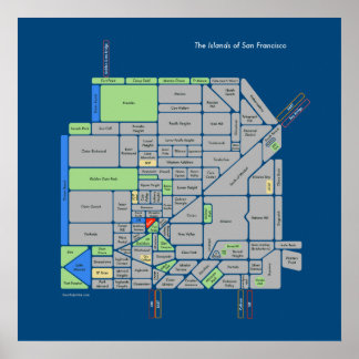 Inseln von San Francisco (groß) Poster