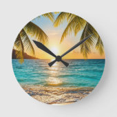 Inseln Zeit Serenity Runde Wanduhr (Vorderseite)