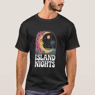 Inselnächte Vintage-Ästhetik Retro-Tropischer Hibi T-Shirt