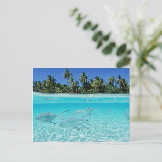 Inselparadies Postkarte (Stehend Vorderseite)