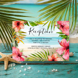 Inselparadies | Tropical Beach Wedding Empfang Begleitkarte