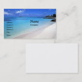 Inselparadiesstrand-Visitenkarte-Kartenschablone Visitenkarte (Vorne/Hinten)