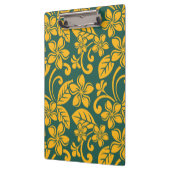 INSELPLUMERIA (DUNKELGRÜNE/GOLD) KLEMMBRETT (Links)