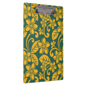 INSELPLUMERIA (DUNKELGRÜNE/GOLD) KLEMMBRETT (Rechts)