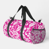 INSELPLUMERIA-MUSTER IN HOT PINK DUFFLE BAG (Rechte Ecke)