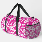 INSELPLUMERIA-MUSTER IN HOT PINK DUFFLE BAG (Rechte Ecke)
