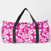 INSELPLUMERIA-MUSTER IN HOT PINK DUFFLE BAG (Rückseite)