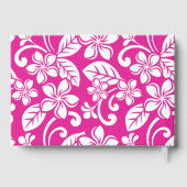INSELPLUMERIA-MUSTER IN HOT PINK GÄSTEBUCH (Rückseite)