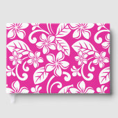 INSELPLUMERIA-MUSTER IN HOT PINK GÄSTEBUCH (Vorderseite)