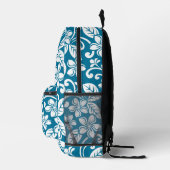 INSELPLUMERIA-MUSTER IN KARIBISCHE BLAUE BEDRUCKTER RUCKSACK (Rechts)