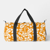 INSELPLUMERIA-MUSTER IN ORANGE DUFFLE BAG (Vorderseite)