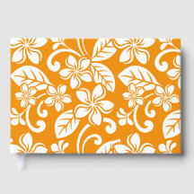 INSELPLUMERIA-MUSTER IN ORANGE