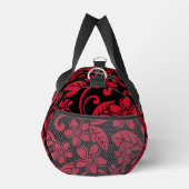 INSELPLUMERIA-MUSTER IN SCHWARZ/ROT DUFFLE BAG (Rechts)