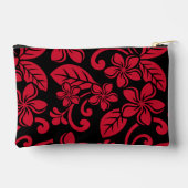 INSELPLUMERIA-MUSTER IN SCHWARZ/ROT ZUBEHÖRTASCHE (Rückseite)