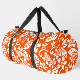 INSELPLUMERIA-MUSTER IN SEHR ORANGE DUFFLE BAG