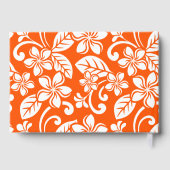 INSELPLUMERIA-MUSTER IN SEHR ORANGE GÄSTEBUCH (Rückseite)