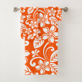 INSELPLUMERIA (SEHR ORANGE) BAD TOWEL SET