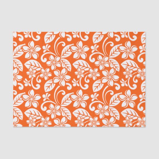 INSELPLUMERIA (SEHR ORANGE) SEIDENPAPIER (Vorderseite)