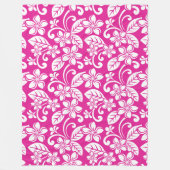 INSELPLUMERIE (HOT PINK) FLEECEDECKE (Vorderseite)
