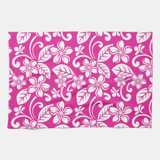 INSELPLUMERIE (HOT PINK) GESCHIRRTUCH (Horizontal)