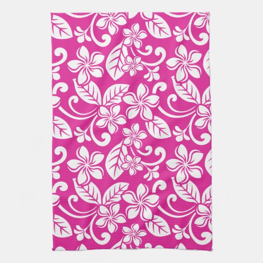 INSELPLUMERIE (HOT PINK) GESCHIRRTUCH (Vertikal)