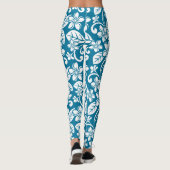 INSELPLUMERIE (KARIBISCHE BLAU) Leggings (Rückseite)