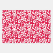 INSELPLUMERIE (ROT IN STRAWBERRY) GESCHENKPAPIER SET (Vorderseite 3)