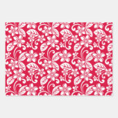 INSELPLUMERIE (ROT IN STRAWBERRY) GESCHENKPAPIER SET (Vorderseite)