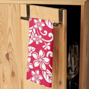 INSELPLUMERIE (ROT IN STRAWBERRY) GESCHIRRTUCH